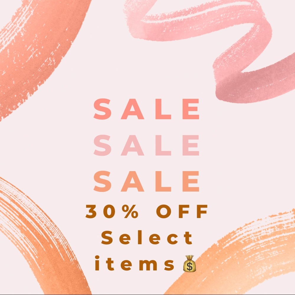 30% off select items with “💰” symbol.